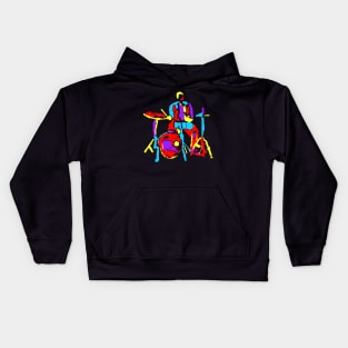 Abstract Colorful Drummer Kids Hoodie